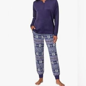 ✨BRAND NEW✨ Women's Ladies Blue Nautica 2pc Fleece Sleepwear Set Size Small NWT